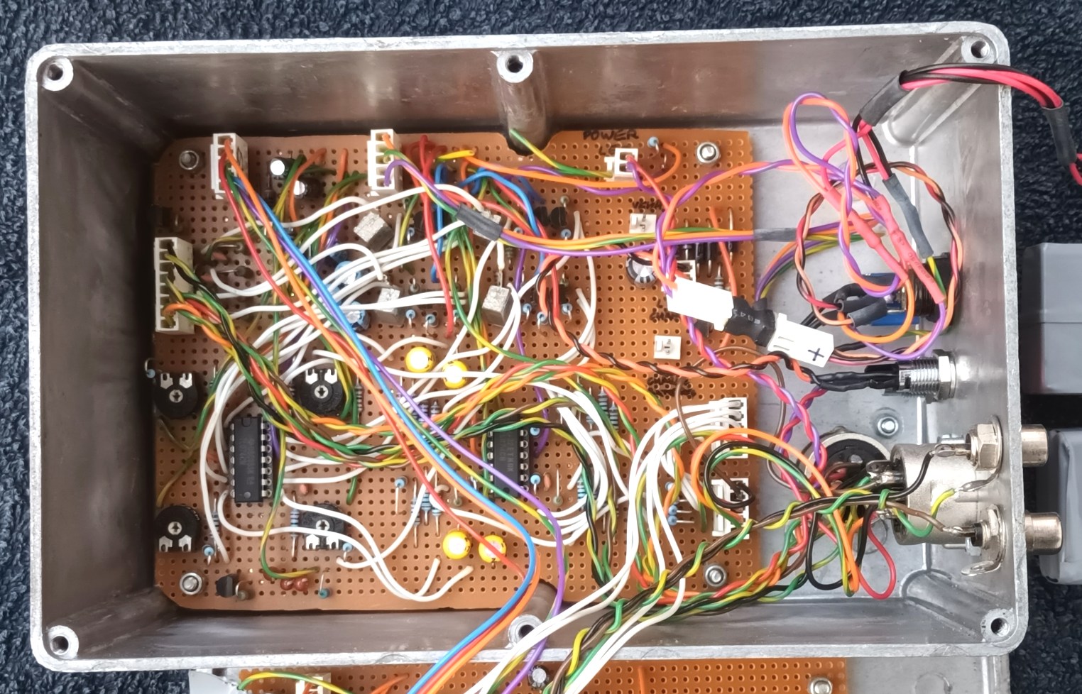 click to enlarge Pre-amp and B-Format matrix board
in the HJW Electronics Ambisonic microphone
