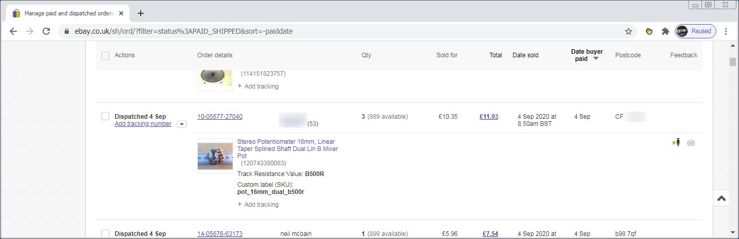 click to
enlarge stereo pot order with incorrect ebay
discount