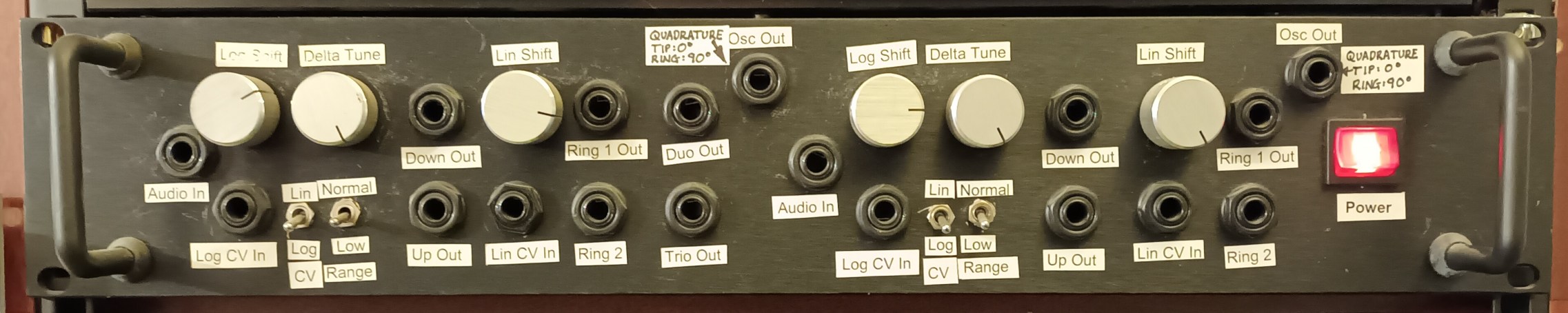 click to enlarge HJW Electronics Dual Frequency
Shifter Front Panel