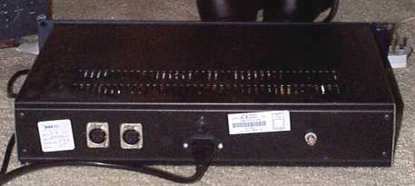 frequency synthesized AM radio
        transmitter rear