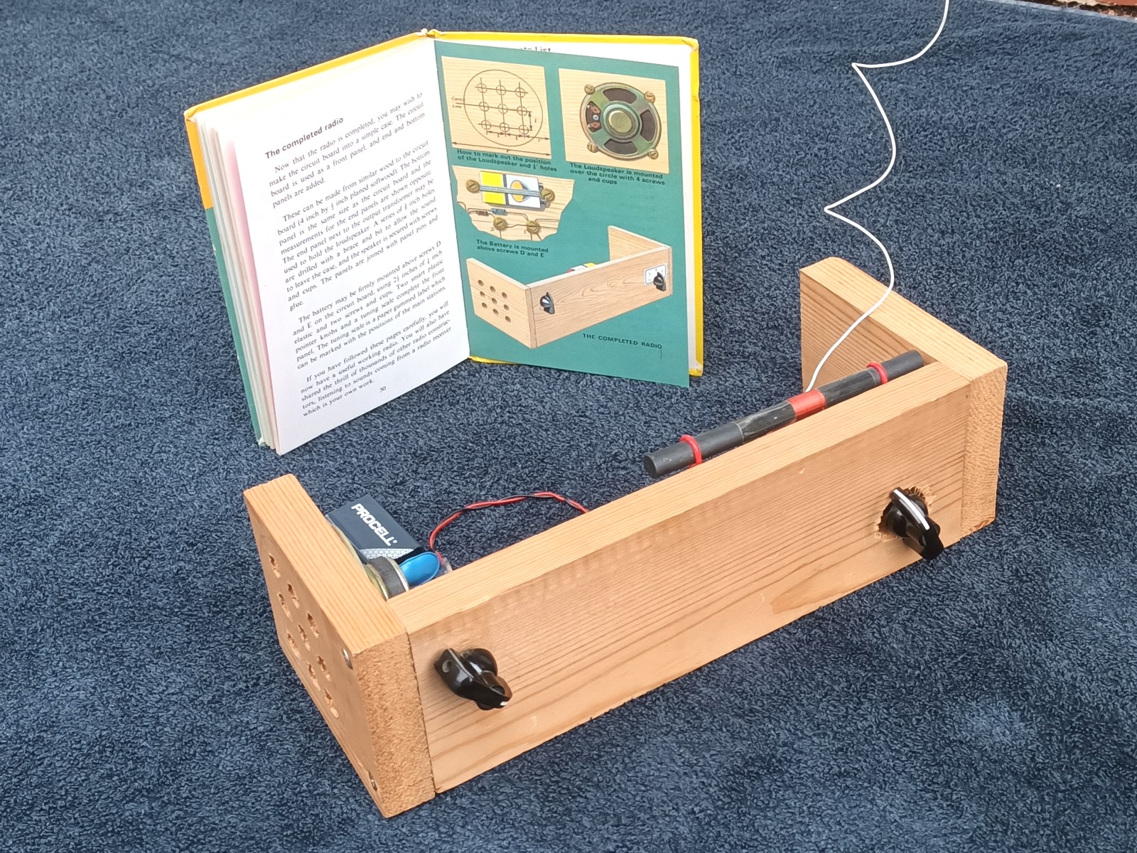 click to enlarge The Completed Ladybird Radio
Front Angle In 2026
