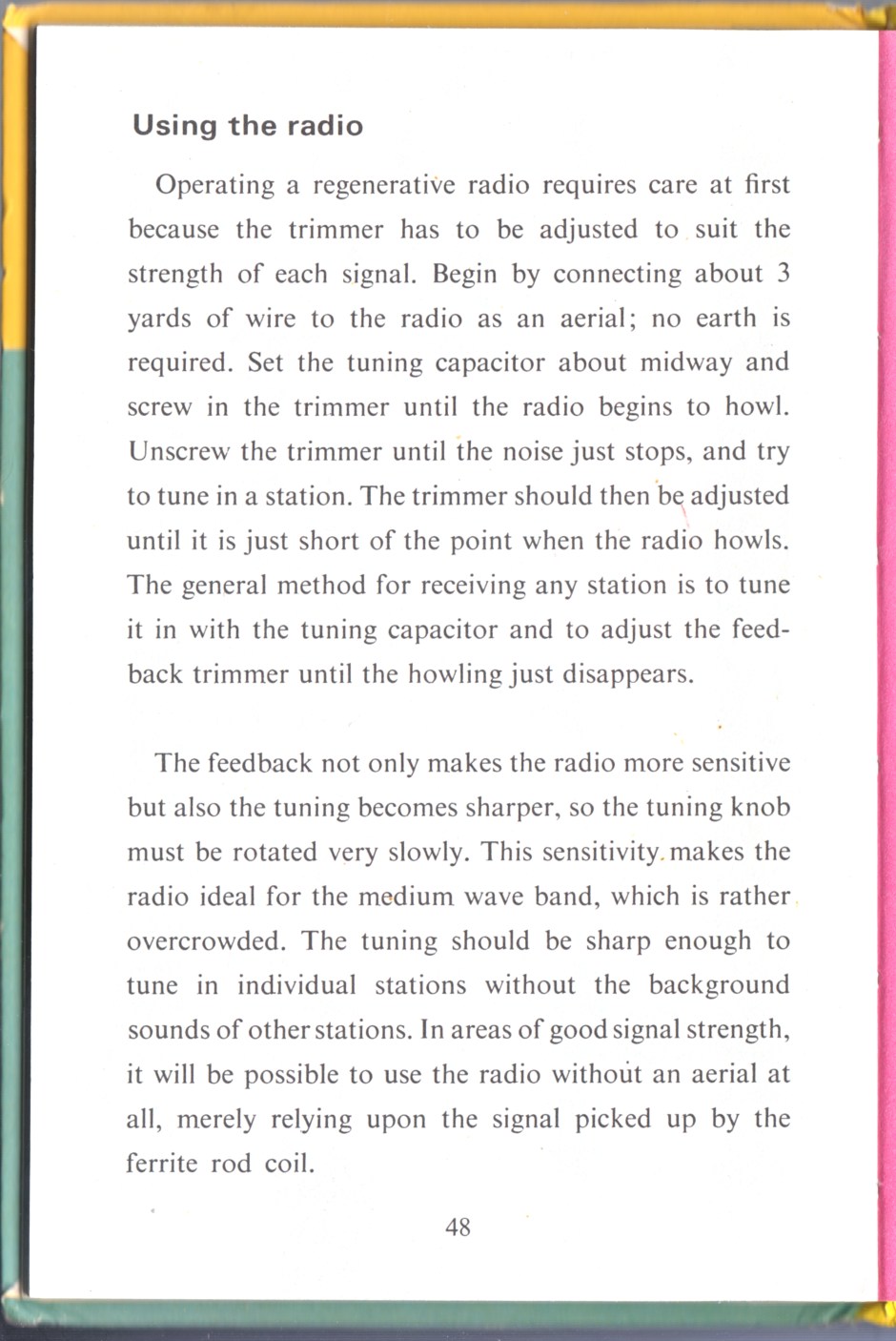 click to enlarge Using The Radio Text From The
Ladybird Transistor Radio Book