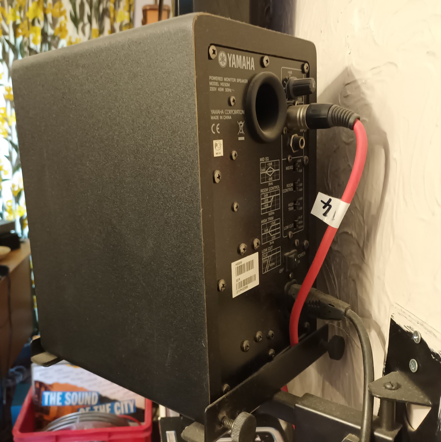 click to enlarge A Yamaha Powered Monitor Speaker
From The Rear