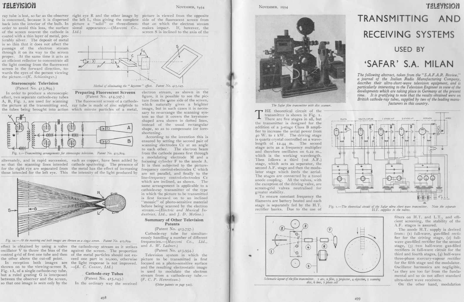 Television Journal November 1934 pages 498-499